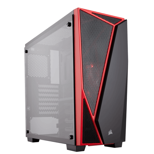 Case Corsair Carbide Series SPEC-04 Tempered Glass Mid-Tower Gaming - Black/Red