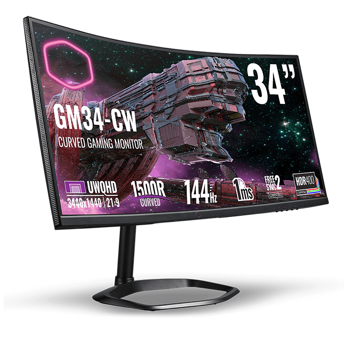 Cooler Master GM34-CW - 34in cong 144Hz