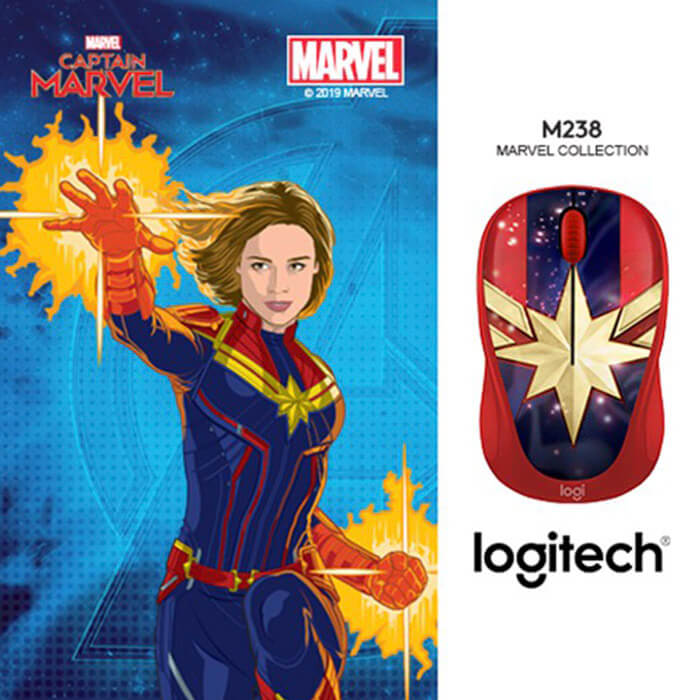 Logitech M238 Marvel Wireless - Captain Marvel
