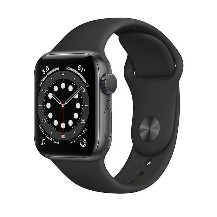 Apple Watch Series 6 Space Gray Aluminum, Black Sport, GPS 40mm