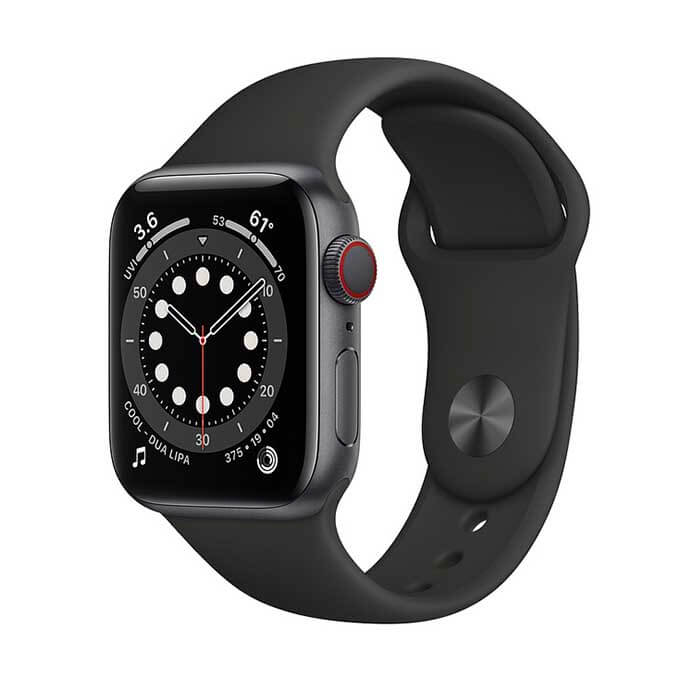 Apple Watch Series 6 Space Gray Aluminum, Black Sport, LTE 40mm
