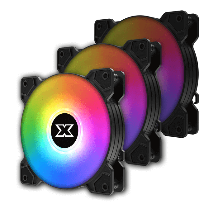 Xigmatek STARZ X20A ARGB - Black, 3 Fan Pack, Smart ARGB Fan Control PCB