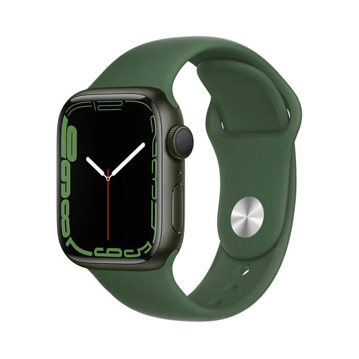 Apple Watch Series 7 41mm (GPS) Viền nhôm xanh lá, dây cao su xanh lá