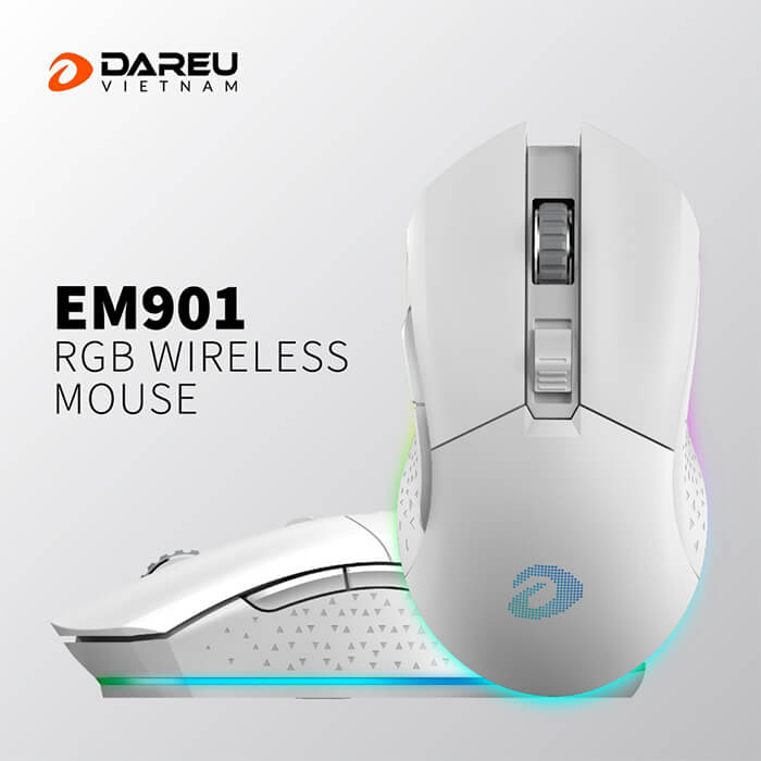 DareU EM901 Wireless RGB - White