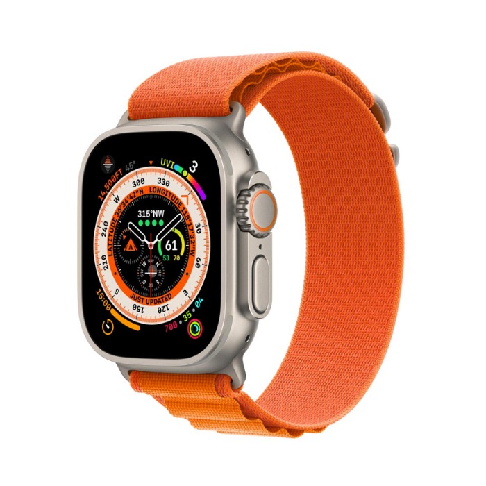 Apple Watch Ultra 49mm LTE Viền Titanium dây dù cam, size S