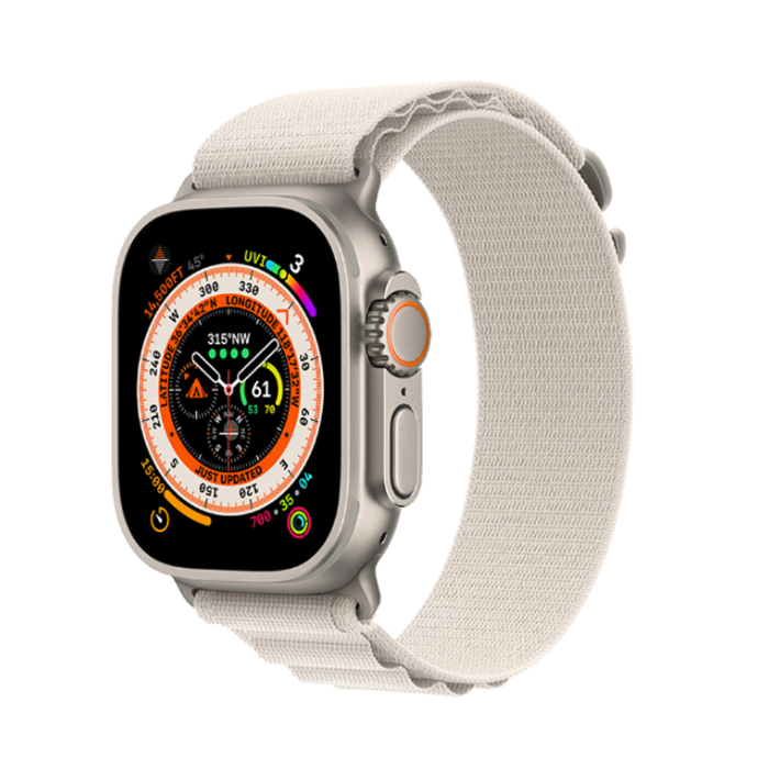 Apple Watch Ultra 49mm LTE Viền Titanium dây dù Starlight, size M