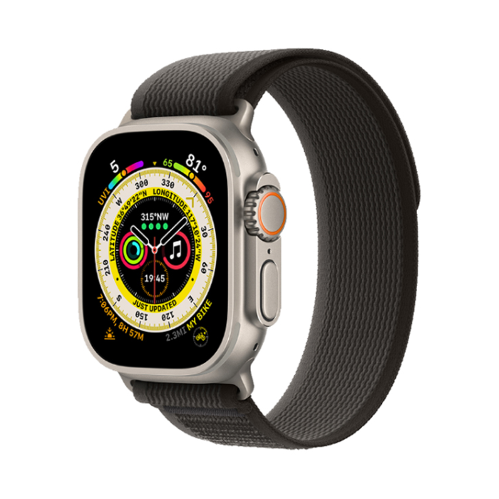 Apple Watch Ultra 49mm LTE Viền Titanium dây dù xám đen, size M/L