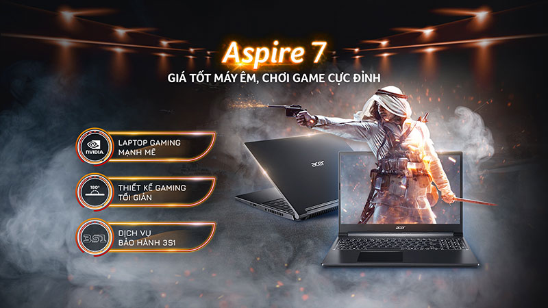 Techzones - Acer Aspire 7 A715-42G-R1SB Laptop Chơi Game Hiệu Suất Tốt Giá Ổn